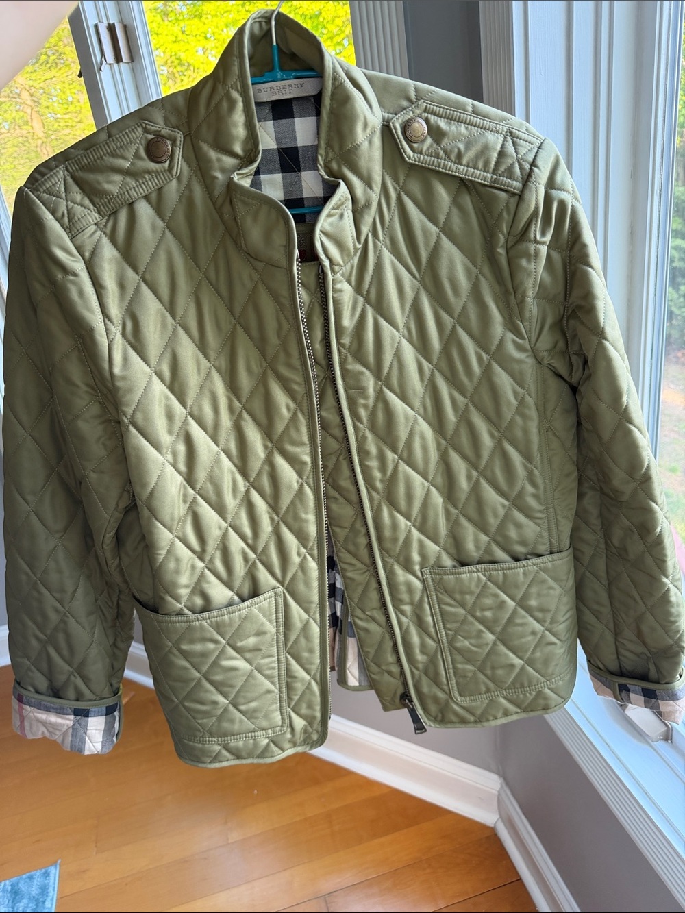Burberry Olive Quilted Women's Puffer Jacket